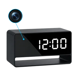 1080p WiFi Alarm Clock Camera – Night Vision & Motion Alerts
