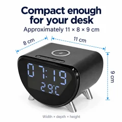 4K WiFi Clock Camera – Wireless Charging, Night Vision & Motion Alerts Thumbnail 10