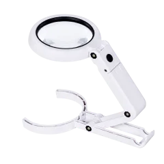 Folding LED Reading Magnifier — Hands-Free Desktop Stand Thumbnail 1