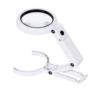 Folding LED Reading Magnifier — Hands-Free Desktop Stand