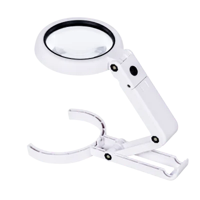 Folding LED Reading Magnifier — Hands-Free Desktop Stand