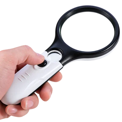 LED Handheld Reading Magnifier — Large Lens & Easy Light Switch