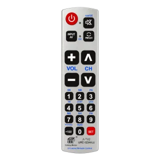 A-TV2 Large-Button Universal TV Remote — Easy Volume & Channel Control