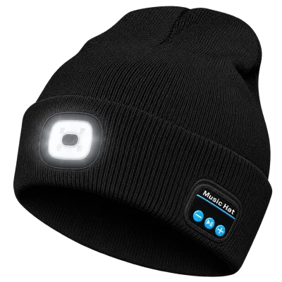 Bluetooth LED Beanie – Rechargeable Light, Audio & Calls