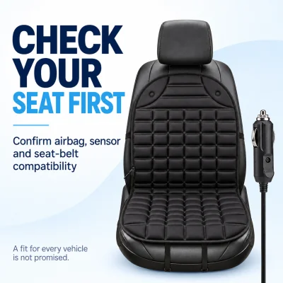 EAFC 12V Heated Seat Cushion – Winter Car Seat Warmer