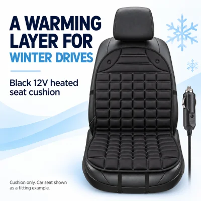 EAFC 12V Heated Seat Cushion – Winter Car Seat Warmer