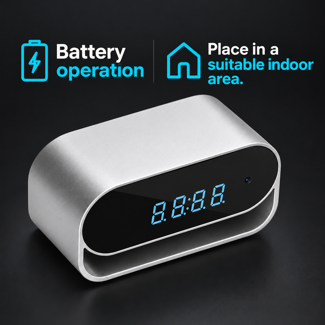 4K WiFi Clock Camera – Battery & Night Vision