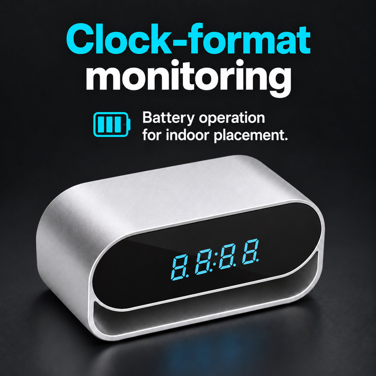 4K WiFi Clock Camera – Battery & Night Vision