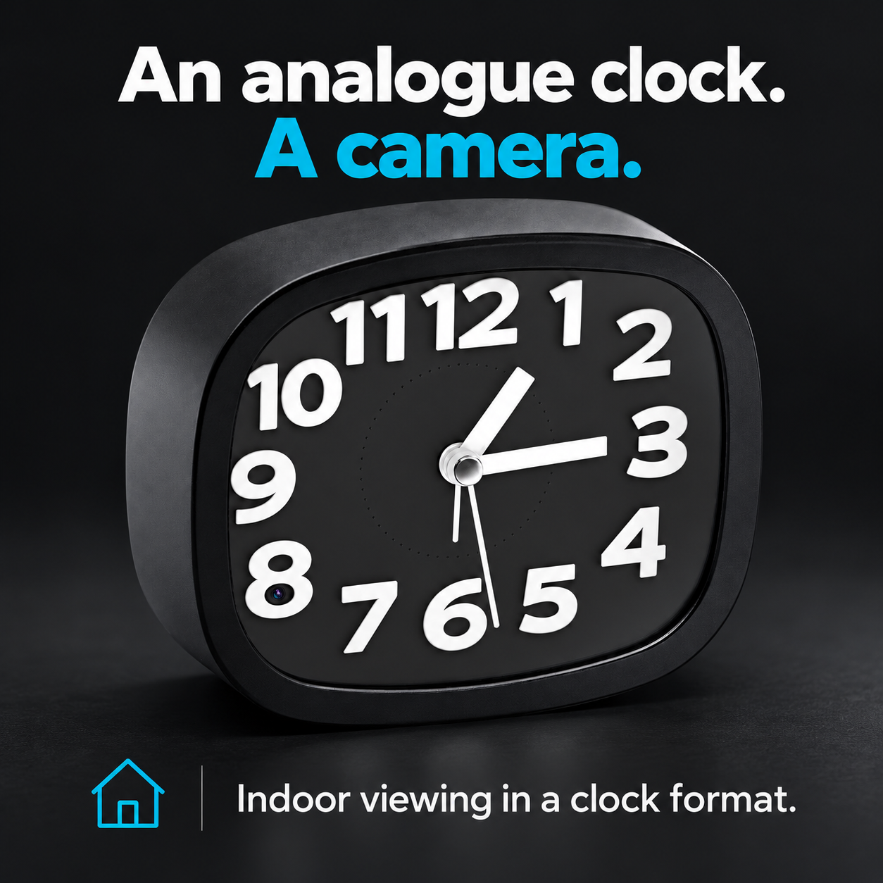 1080p WiFi Clock Camera – 2.4GHz & App Alerts