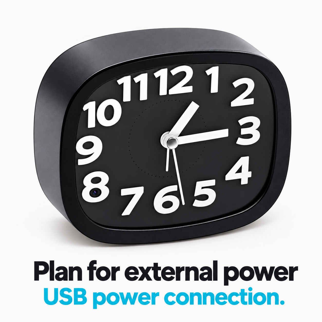 1080p WiFi Clock Camera – 2.4GHz & App Alerts