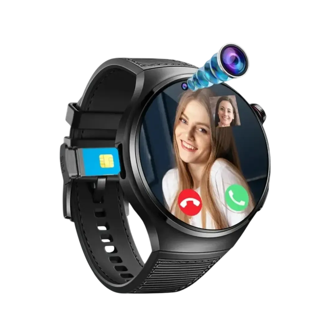 4G Smartwatch with Dual Cameras, HD Touch Display, GPS & Heart Rate Tracking, Waterproof