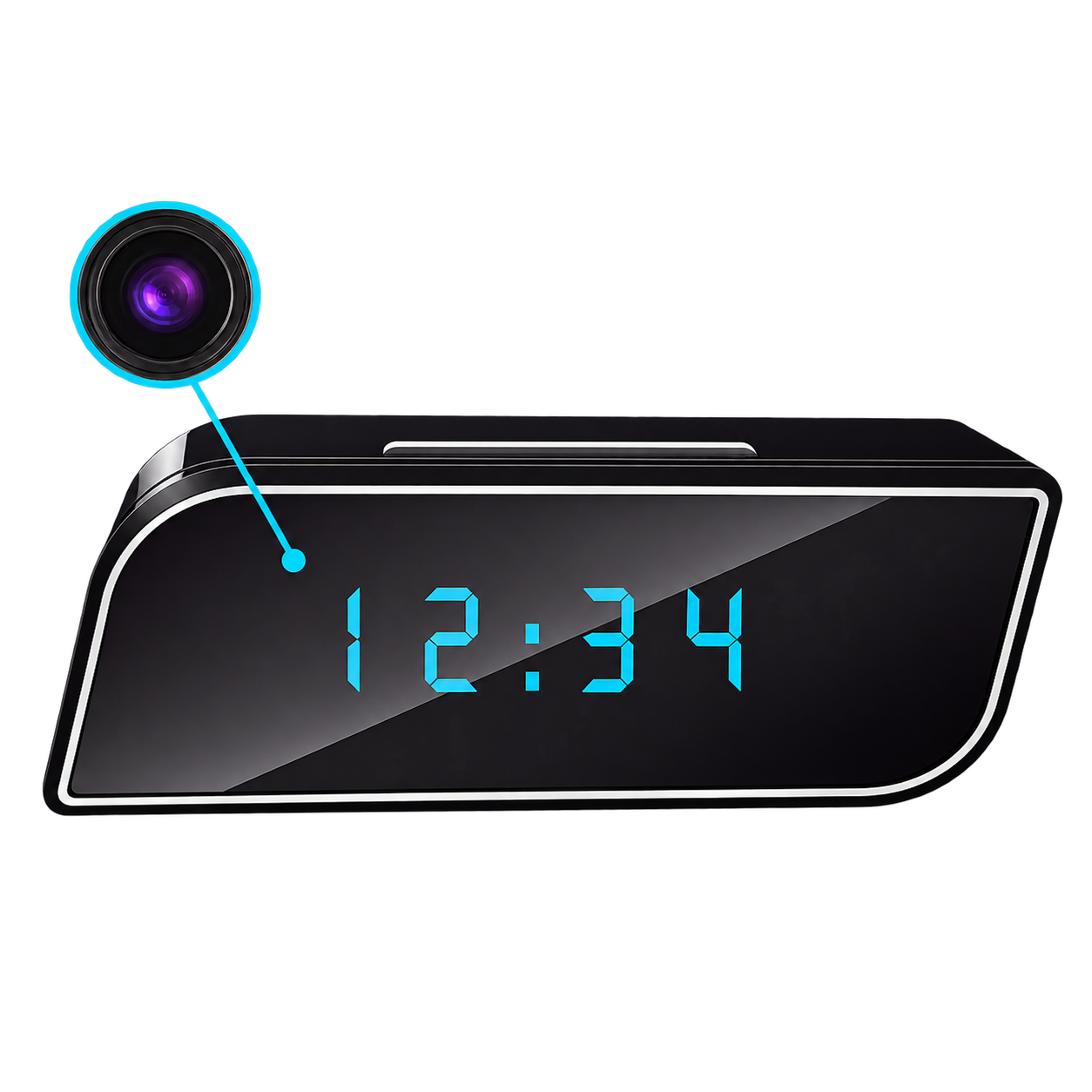 1080p WiFi Alarm Clock Camera – Night Vision & Motion Detection
