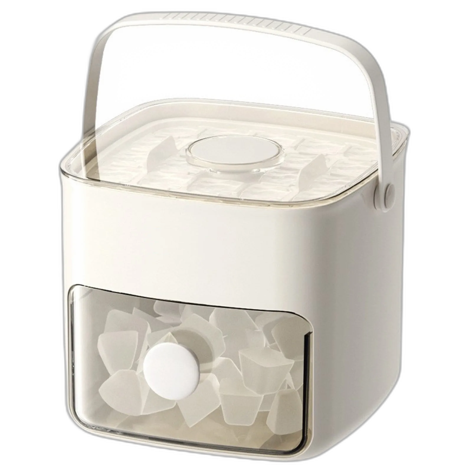Portable Ice Maker Box – Make 50 Ice Cubes, Easy Press & Transparent Lid – My Smart Life