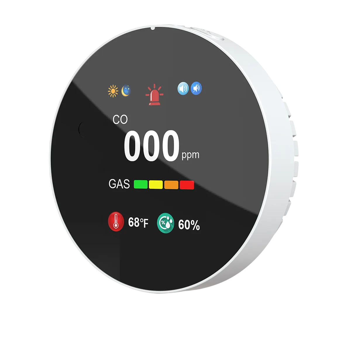 Combination Gas&Carbon Monoxide Detector 4-in-1 Natural Gas Leak&CO Alarm with Temperature&Humidity for Home security protection