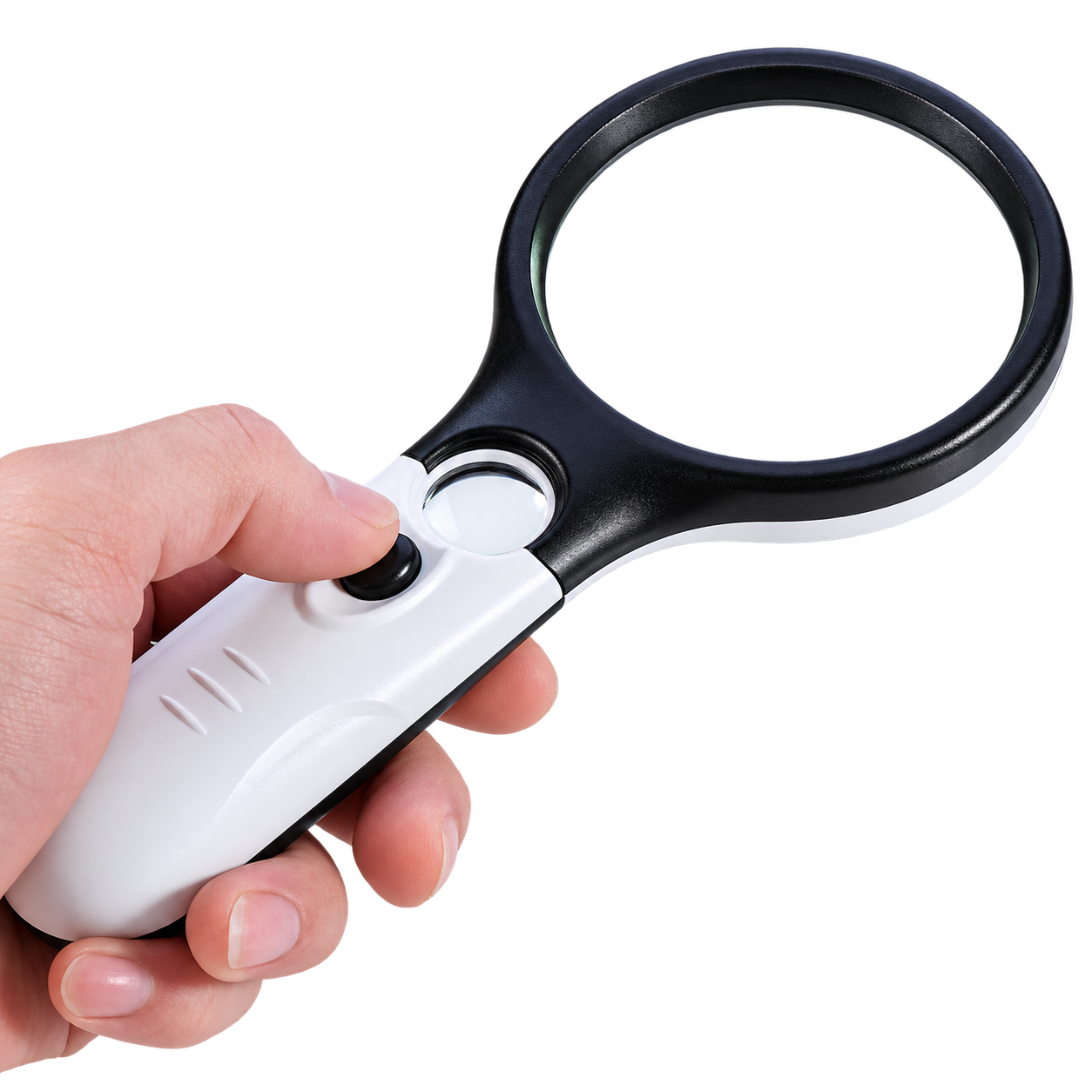 LED Handheld Reading Magnifier — Large Lens & Easy Light Switch