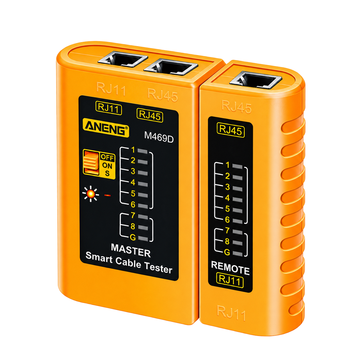 ANENG M469D Network Cable Tester — RJ45, RJ11 & Detachable Remote