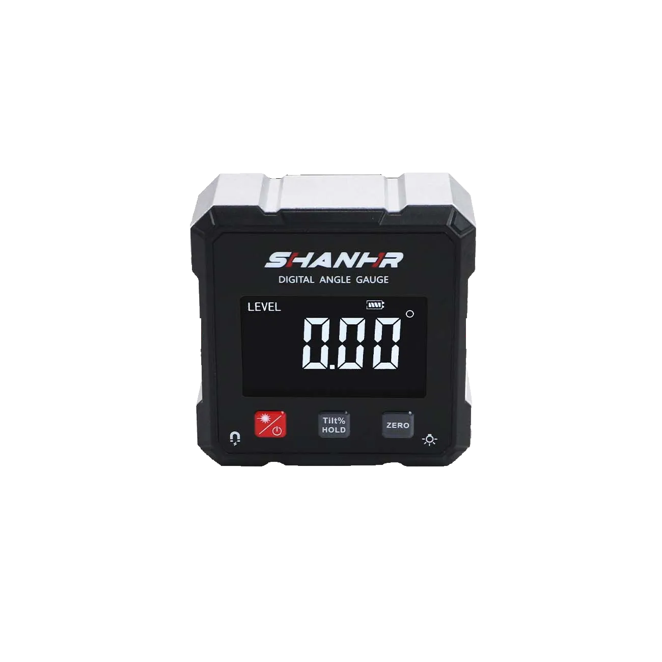SHANHR 5528 Magnetic Digital Angle Gauge — Rechargeable, Hold & Relative Zero