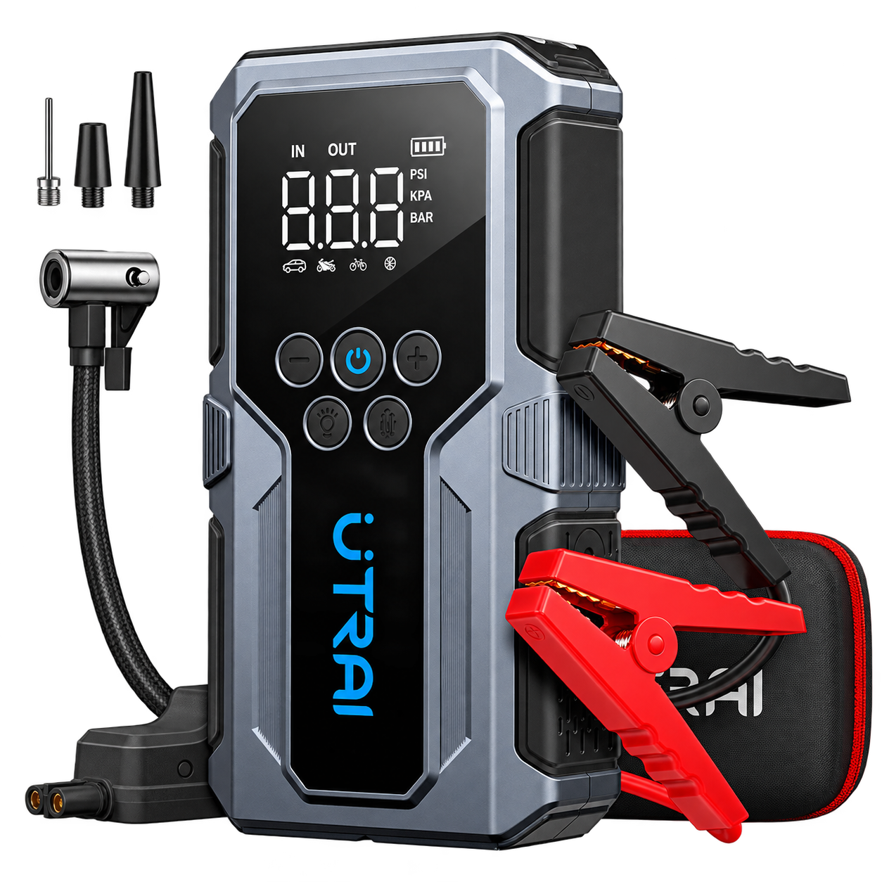 UTRAI JS-9 Jump Starter & Tyre Inflator – 1500A, 150 PSI