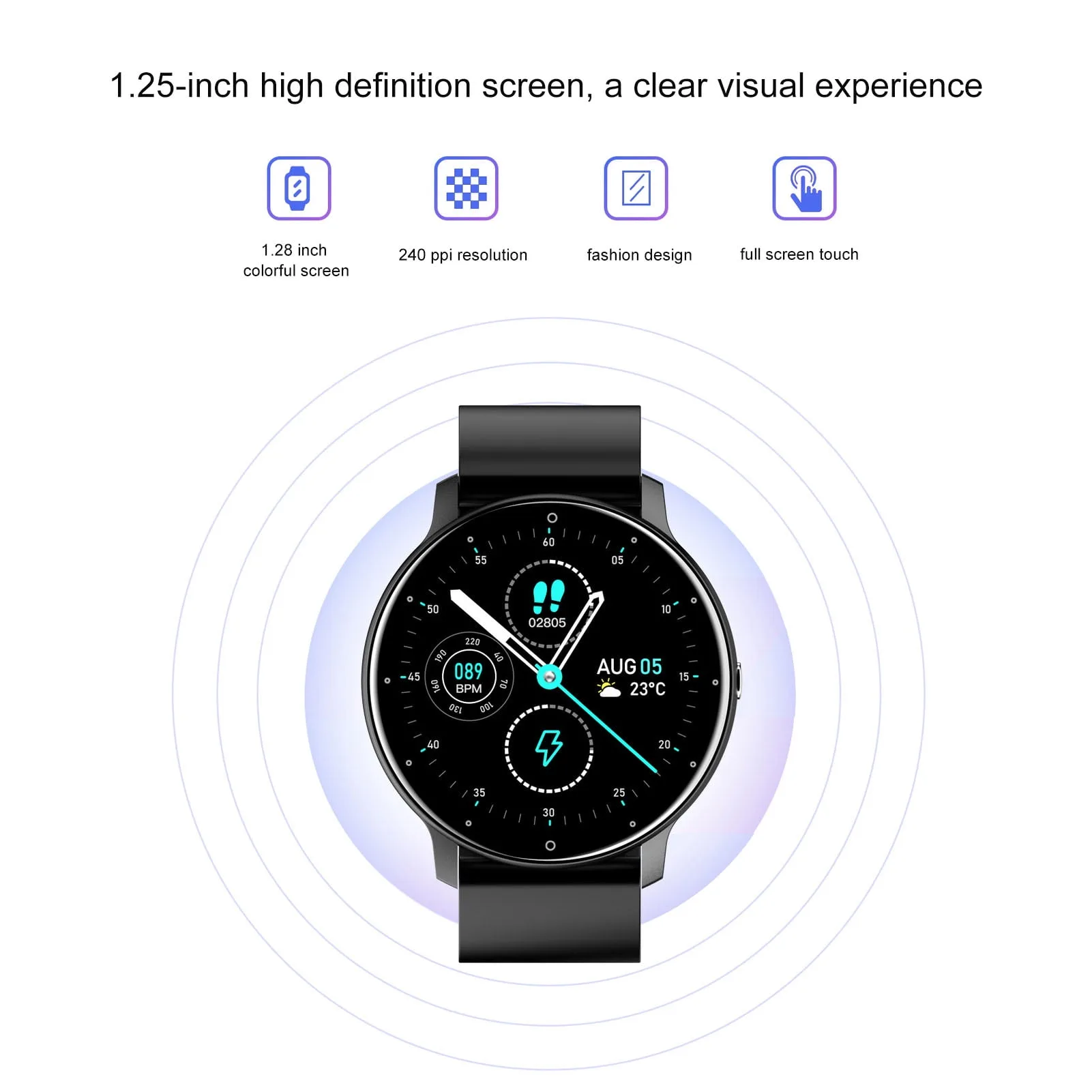 Smart Watch with Full Touch Screen and Health Monitoring – My Smart Life Main Slide 5