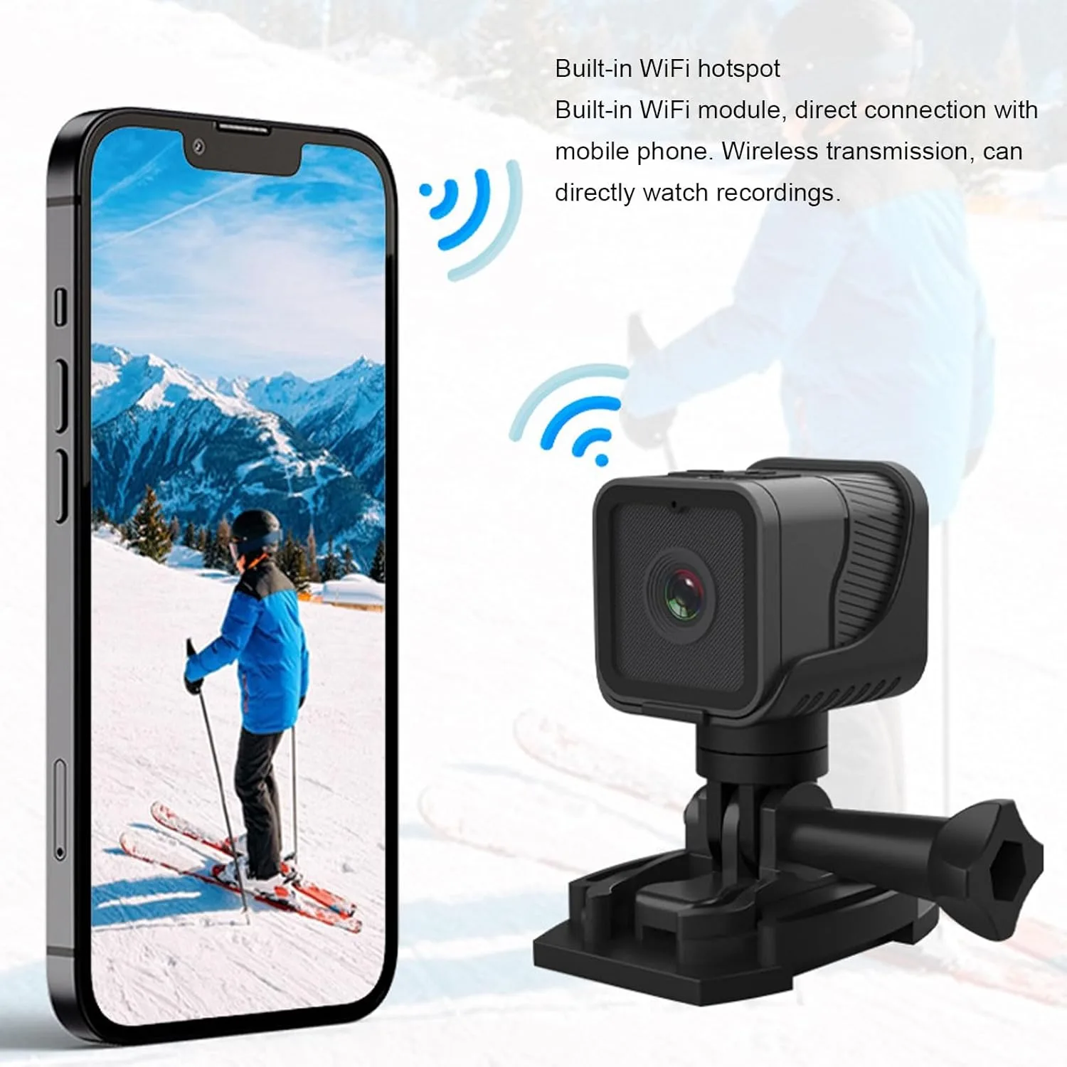 1080P Mini Sports Camera with WiFi & Anti-Shake