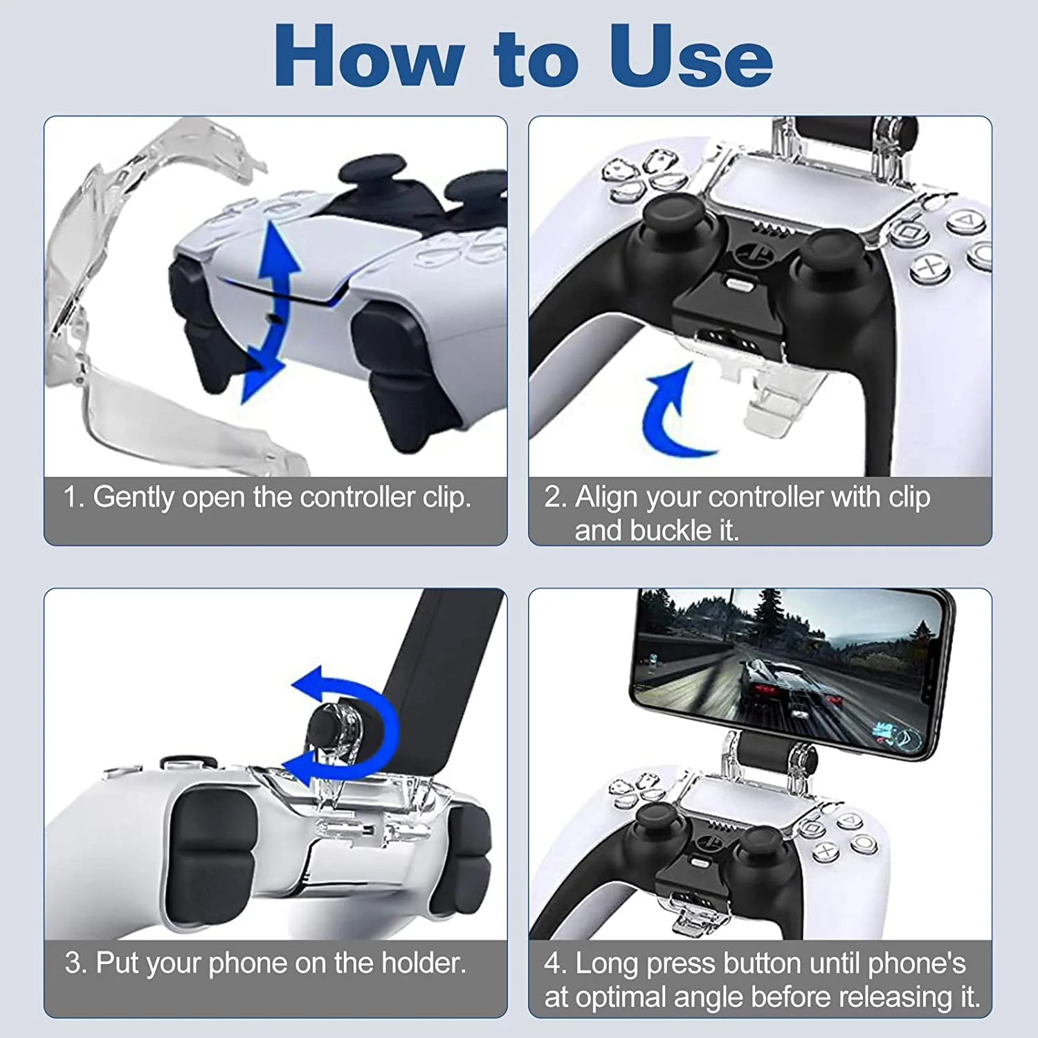 PS5 Controller Clip Mount – Mobile Gaming Essential, 180-Degree Rotation, Portable Stand – My Smart Life Thumbnail 5
