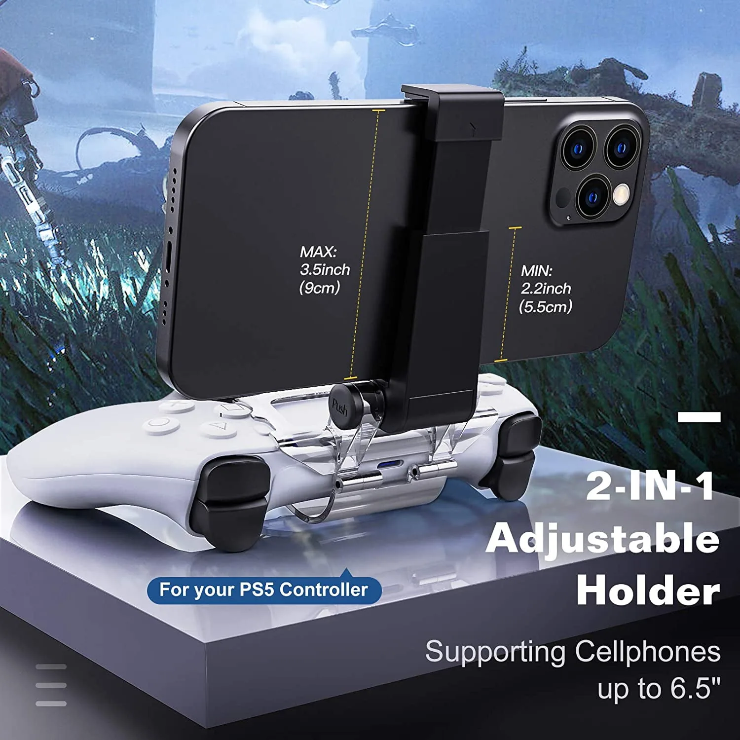 PS5 Controller Clip Mount – Mobile Gaming Essential, 180-Degree Rotation, Portable Stand – My Smart Life Thumbnail 2