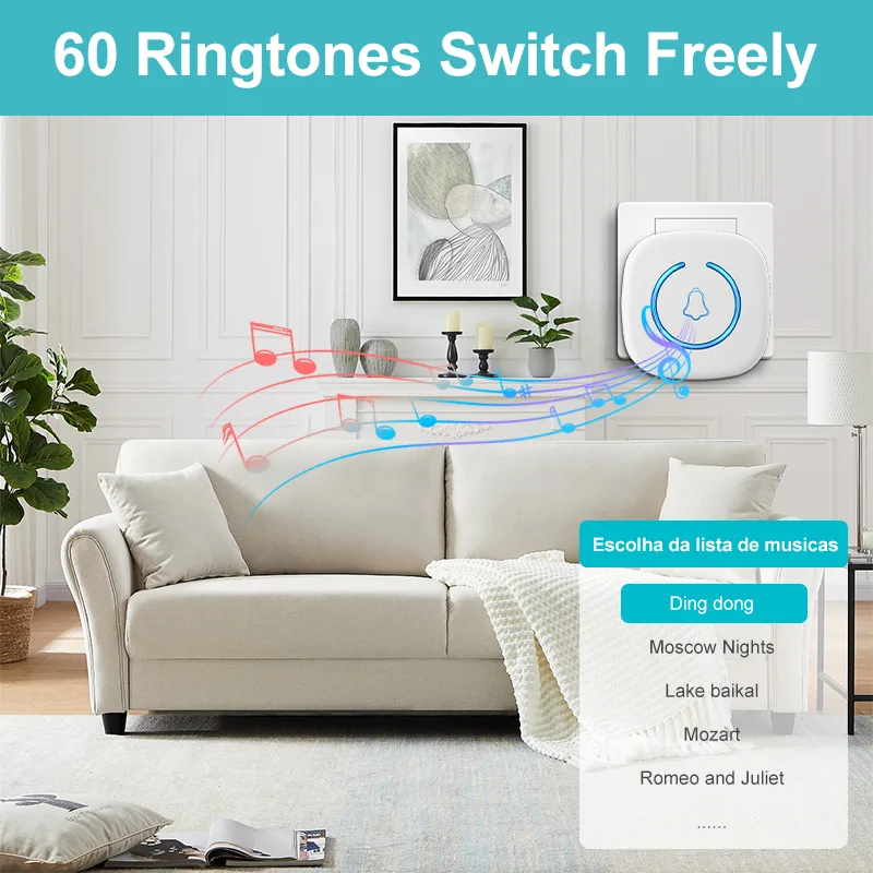 Wireless Doorbell with 300M Range and 60 Melodies – My Smart Life Thumbnail 5