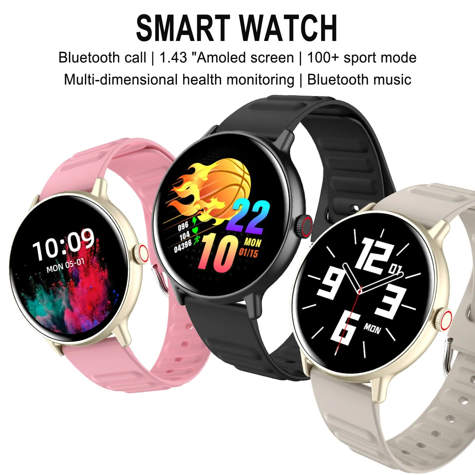 Smart Fitness Watch Full Screen with 21 Sport Modes and 7-Day Battery Life – My Smart Life Main Slide 2