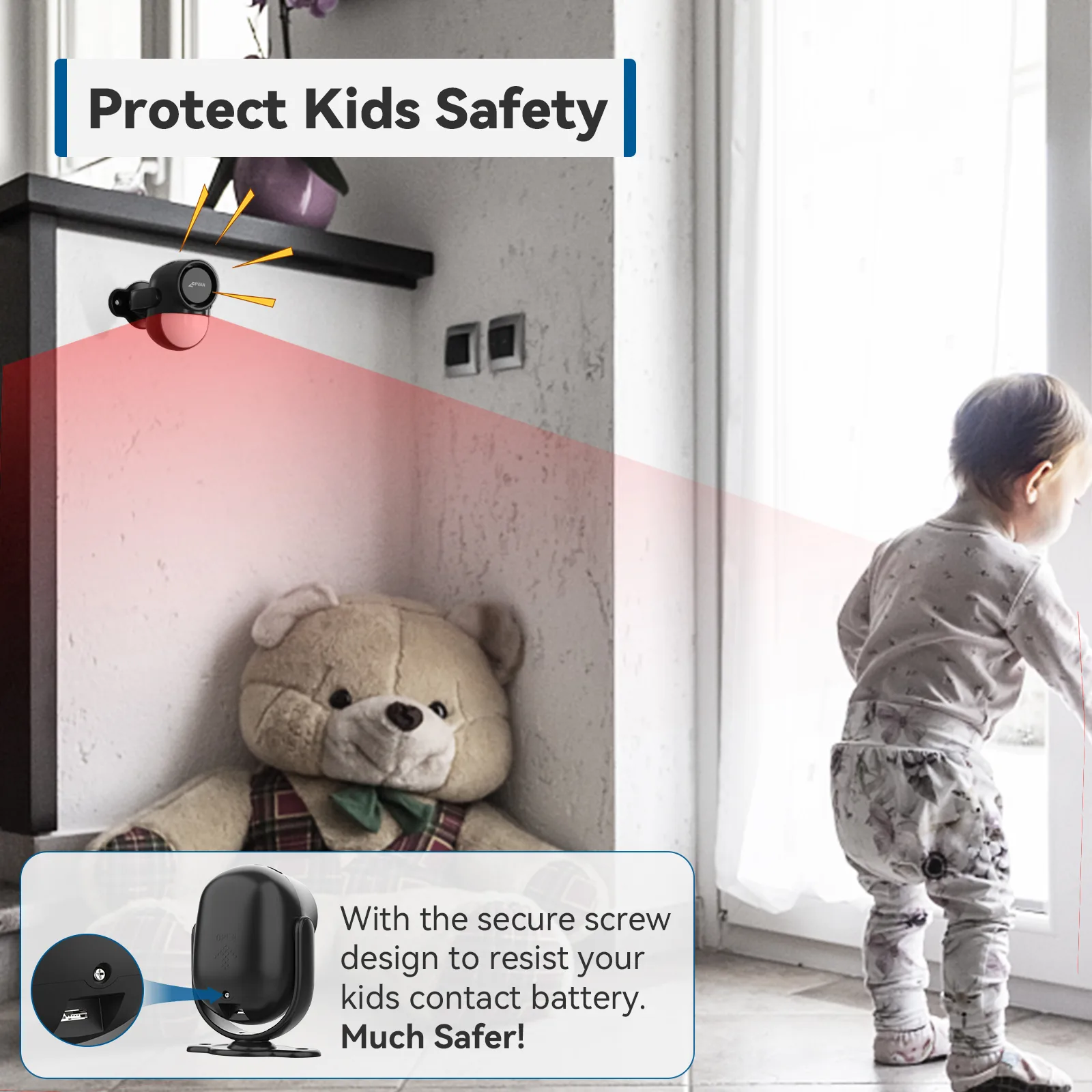 CPVAN Wireless Motion Sensor Alarm | Door Window Sensor & Remote Home Security Main Slide 3