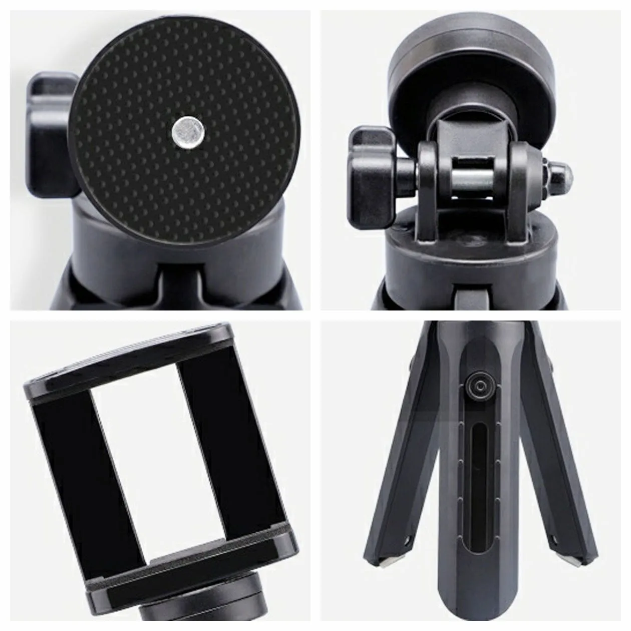 Cell Phone Camera Holder Tripod Stand with 360° Rotation Platform - Lightweight & Foldable – My Smart Life Main Slide 2