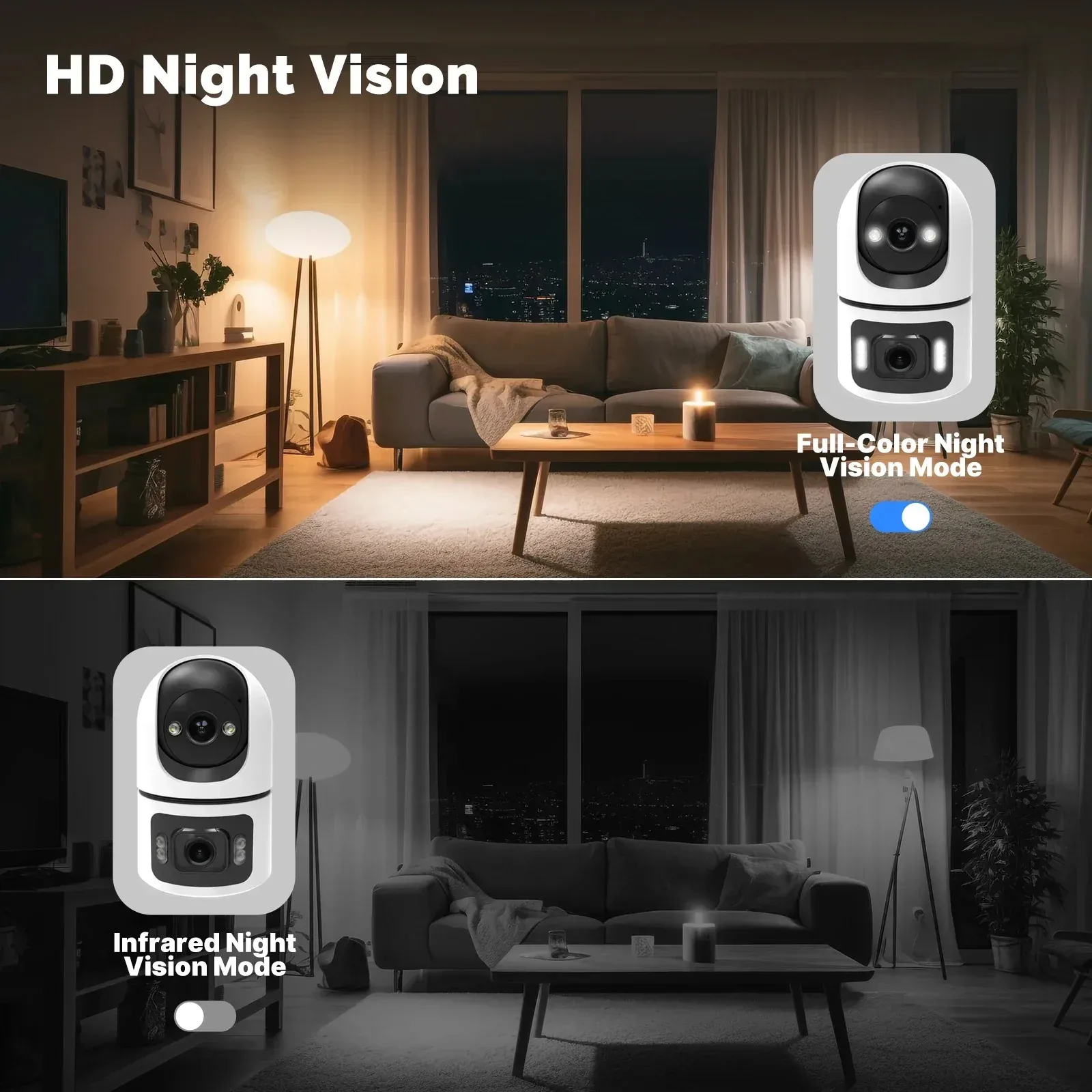 MSL 8MP Dual-Lens WiFi Security Camera | Full Color Night Vision & 2-Way Talk | CCTV / Baby Monitor Main Slide 3