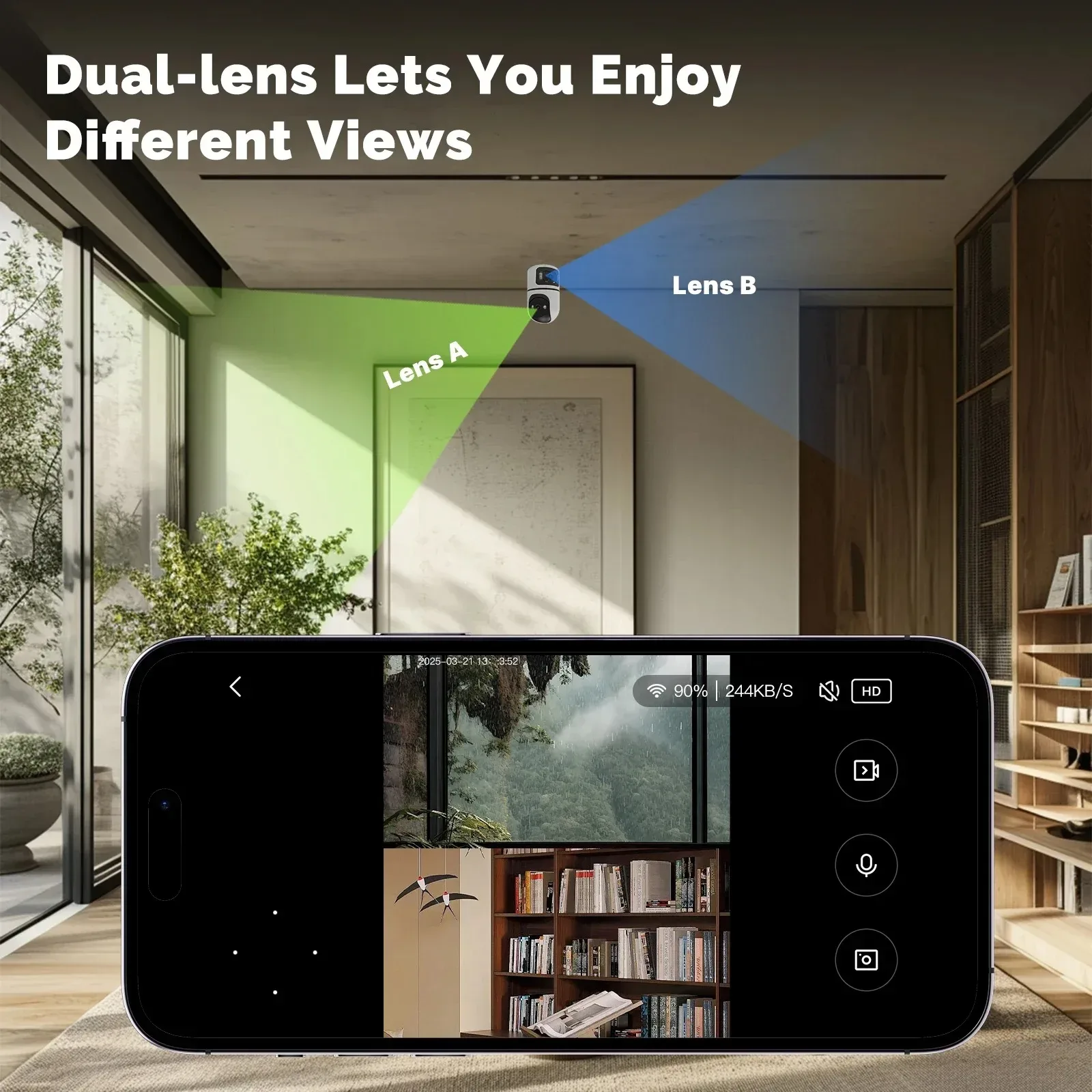 MSL 8MP Dual-Lens WiFi Security Camera | Full Color Night Vision & 2-Way Talk | CCTV / Baby Monitor Main Slide 2