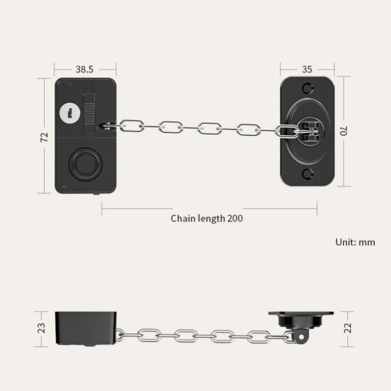 120dB Door Window Alarm with Chain Lock | Key Control Anti-Theft Security Guard Main Slide 6