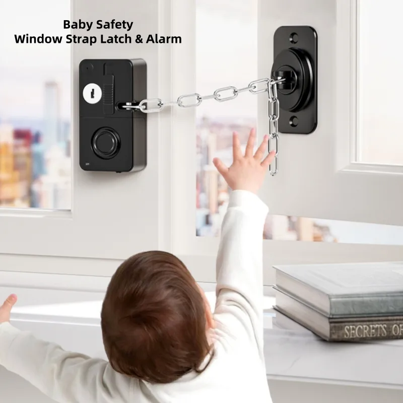 120dB Door Window Alarm with Chain Lock | Key Control Anti-Theft Security Guard Main Slide 3