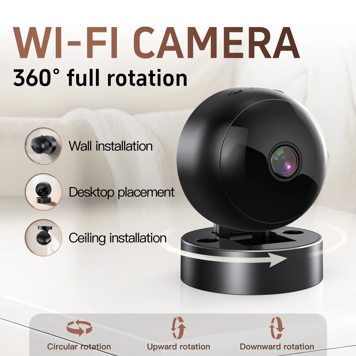 S2 Wireless 360° Full Coverage WiFi HD Security Camera Indoor Outdoor Main Slide 2