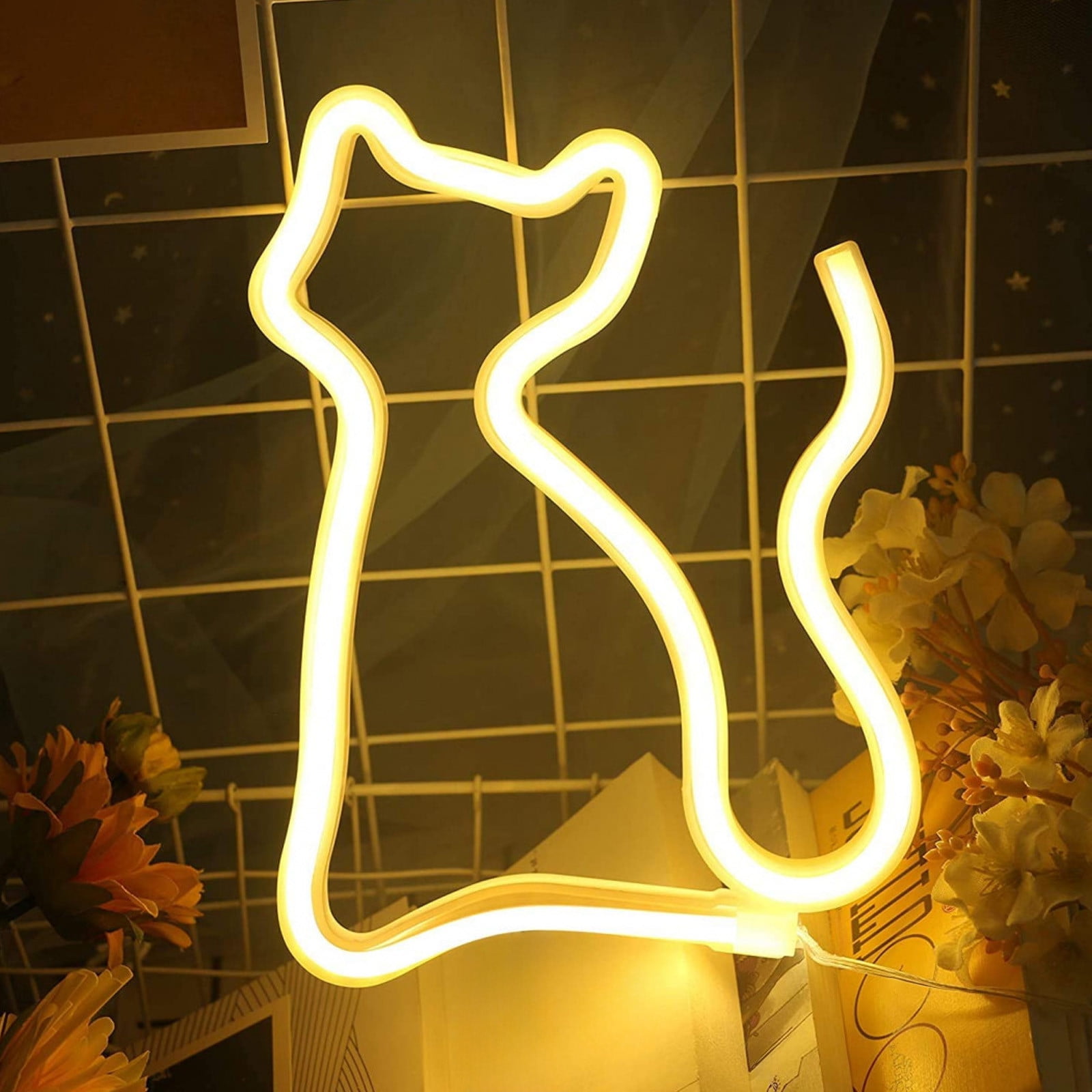Decorative Light: Energy Saving LED Kitty Shaped Neon Atmospheres Light – My Smart Life