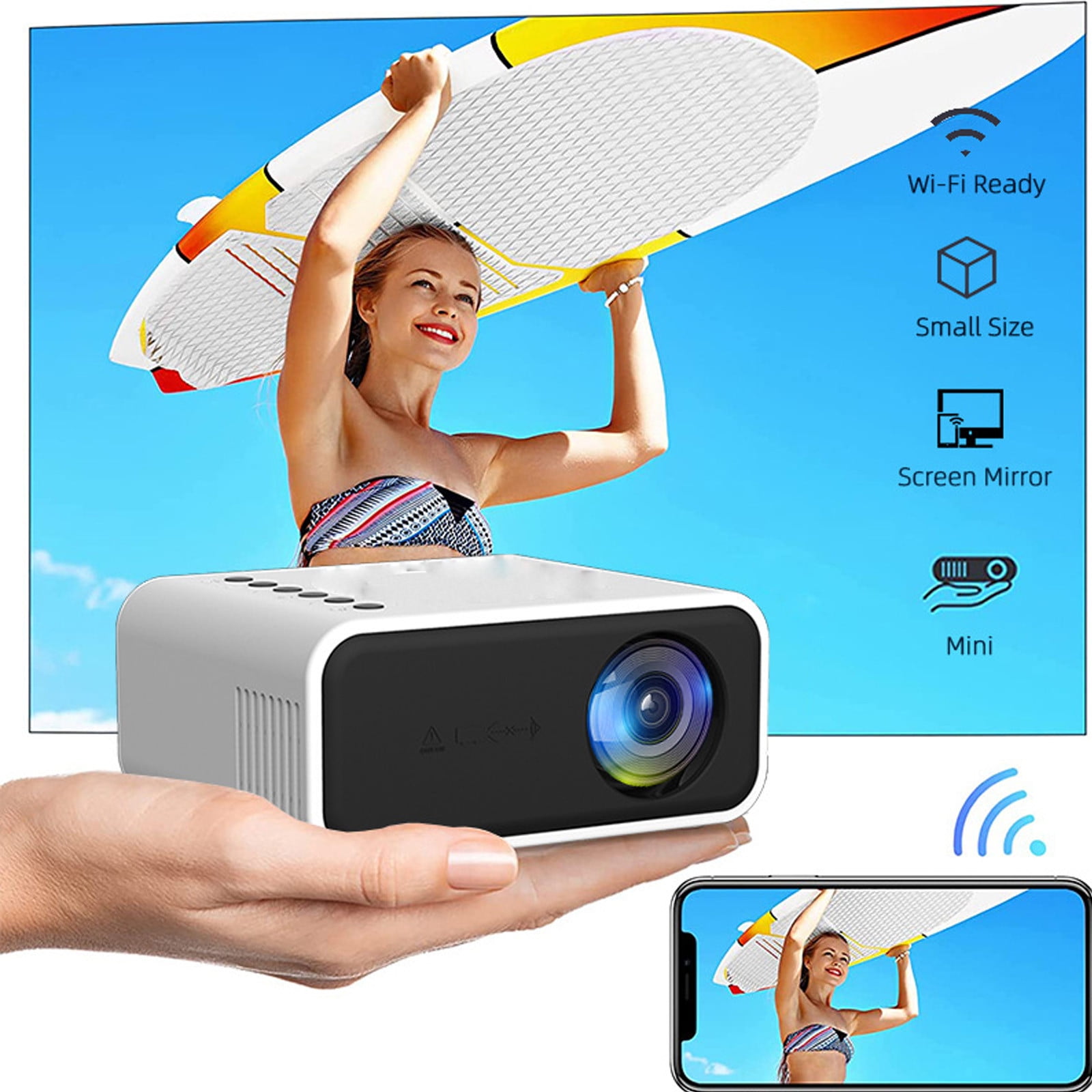 Portable Projector – High-Definition Image Quality, Multiple Device Compatibility – My Smart Life