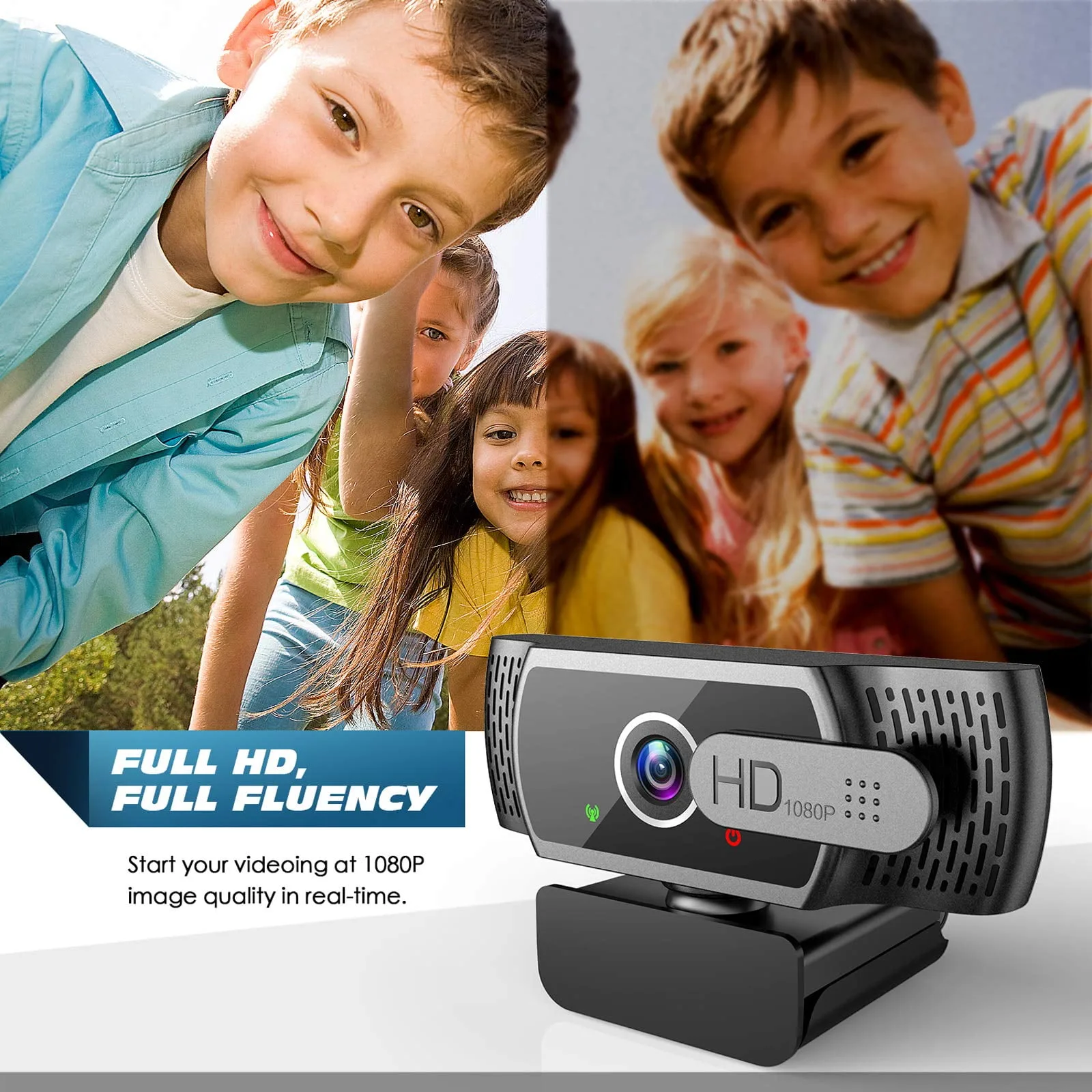 1080P FHD Webcam with Privacy Cover – Crystal Clear Images, Noise Reduction Mic – My Smart Life Main Slide 5