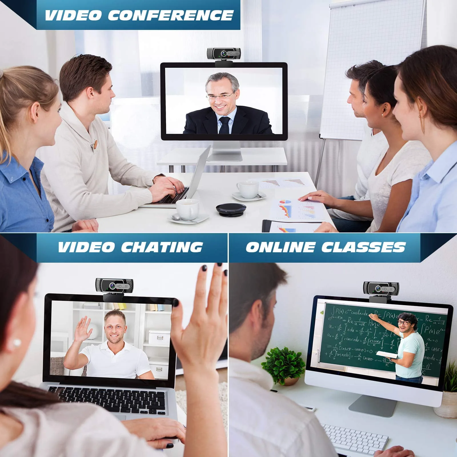 1080P FHD Webcam with Privacy Cover – Crystal Clear Images, Noise Reduction Mic – My Smart Life Main Slide 6