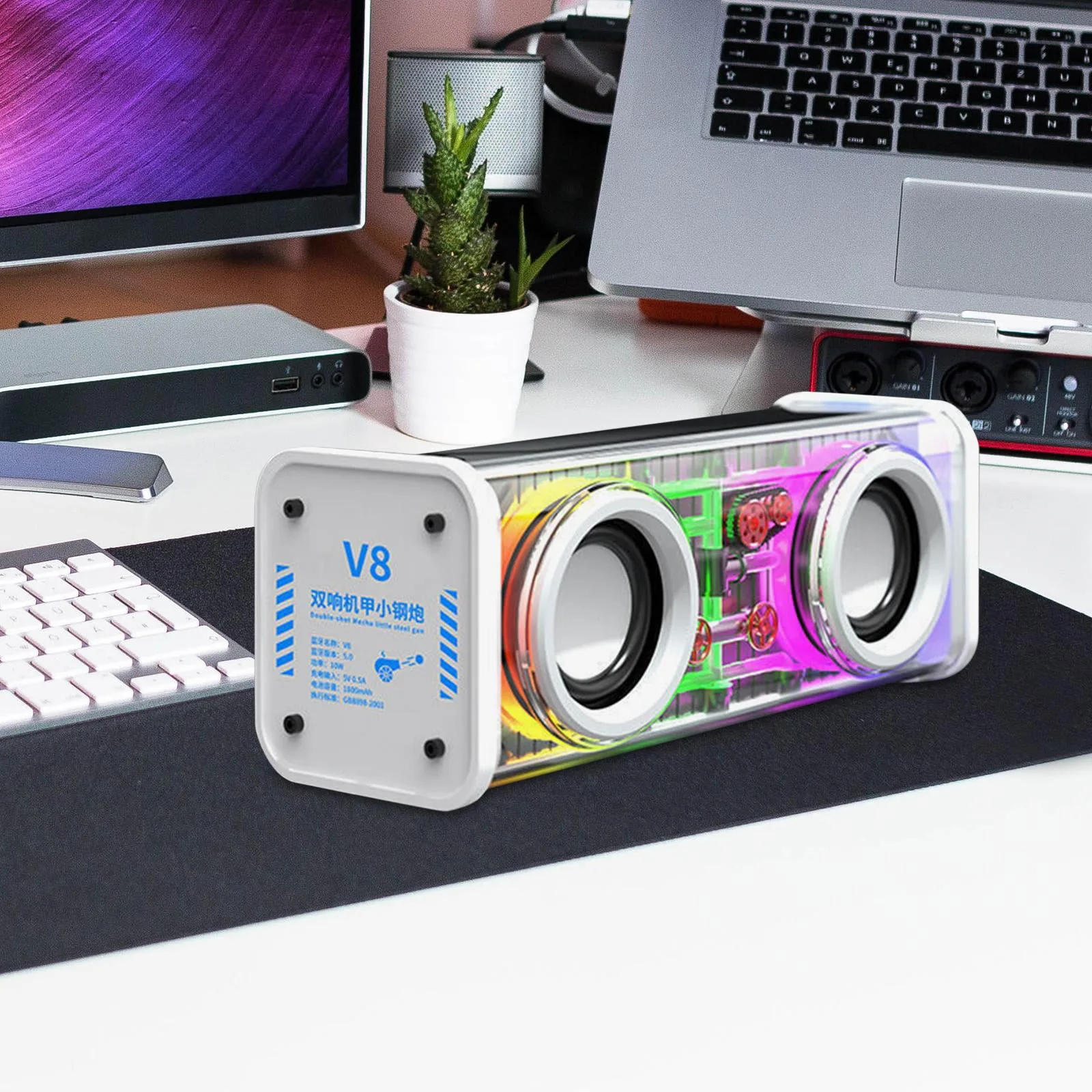 Portable Wireless Speaker – Enjoy Stereo Sound and Colorful RGB Light – My Smart Life Main Slide 3