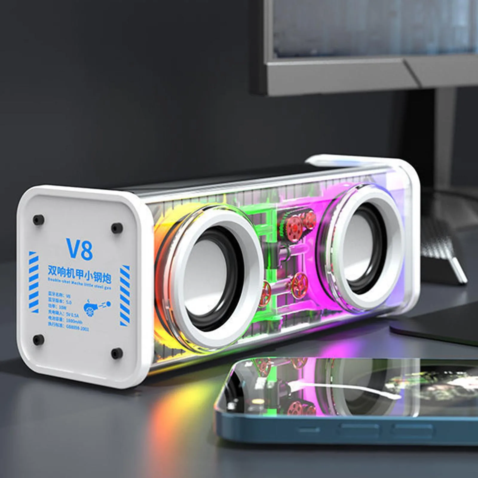 Portable Wireless Speaker – Enjoy Stereo Sound and Colorful RGB Light – My Smart Life Main Slide 5