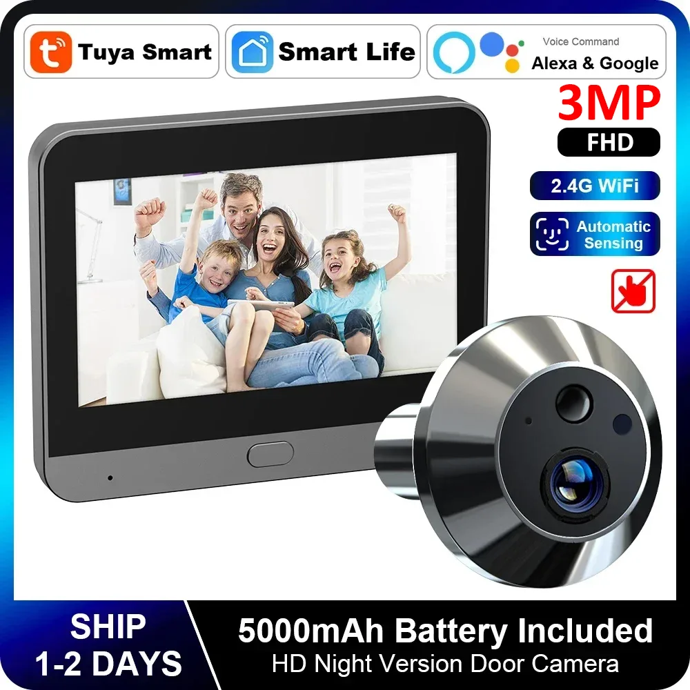 PIR Camera Digital Door Viewer with 140° Wide Angle and 3MP Resolution – My Smart Life Main Slide 2