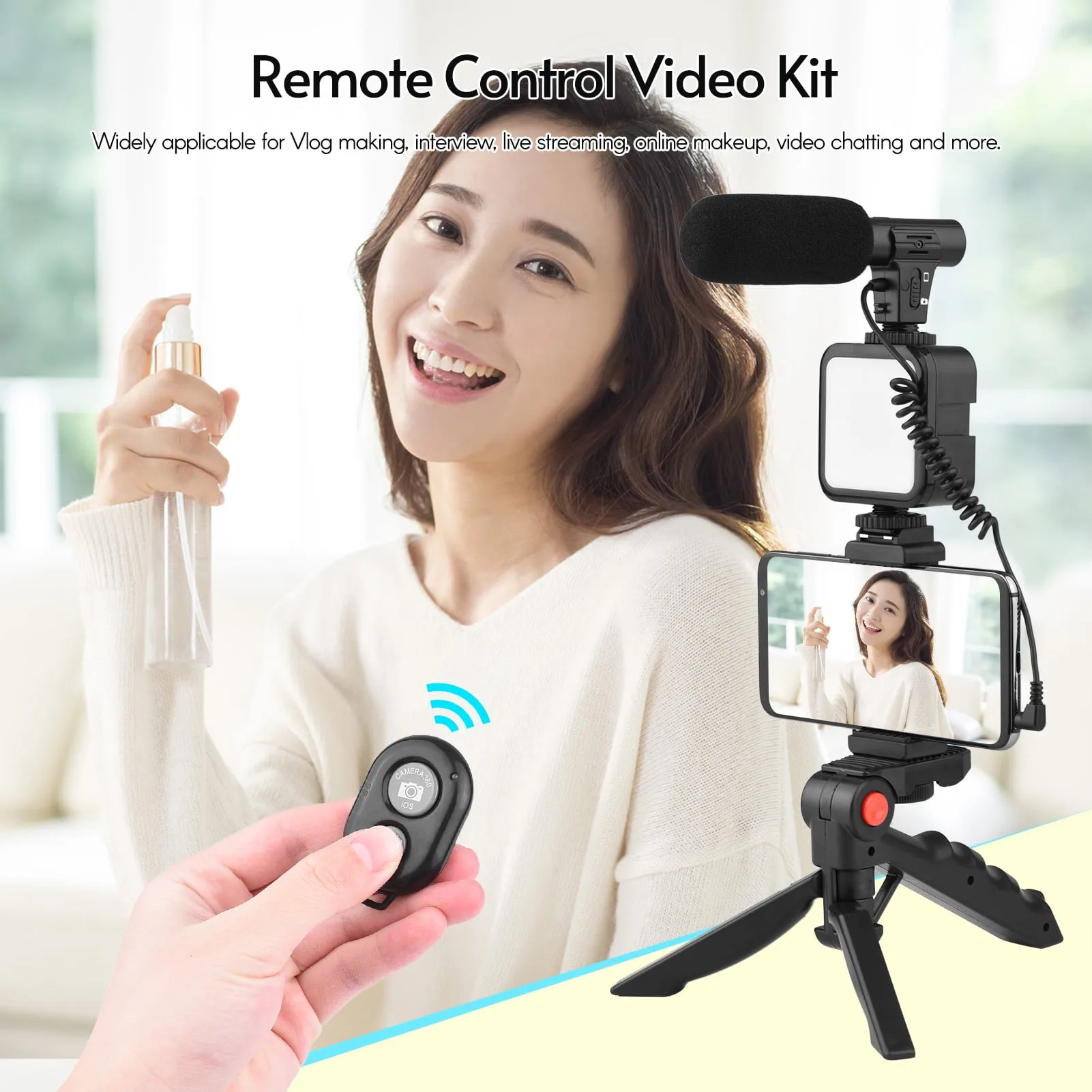 Vlog Video Kit with Table Tripod – Illuminate your shots with 49pcs LED light & 6500K Color Temperature – My Smart Life Main Slide 5