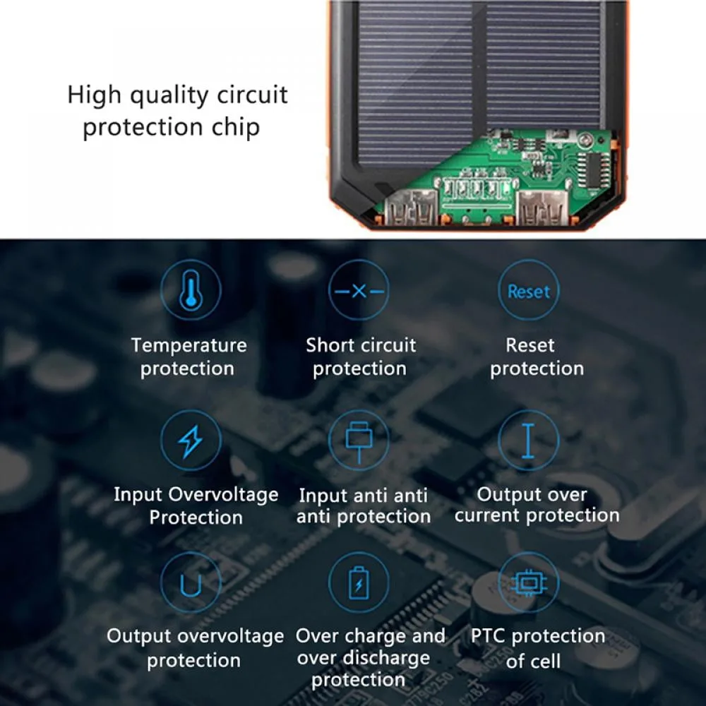 Portable Solar Battery Charger – Power 2 Devices Simultaneously, Waterproof & LED Flashlight – My Smart Life Main Slide 2