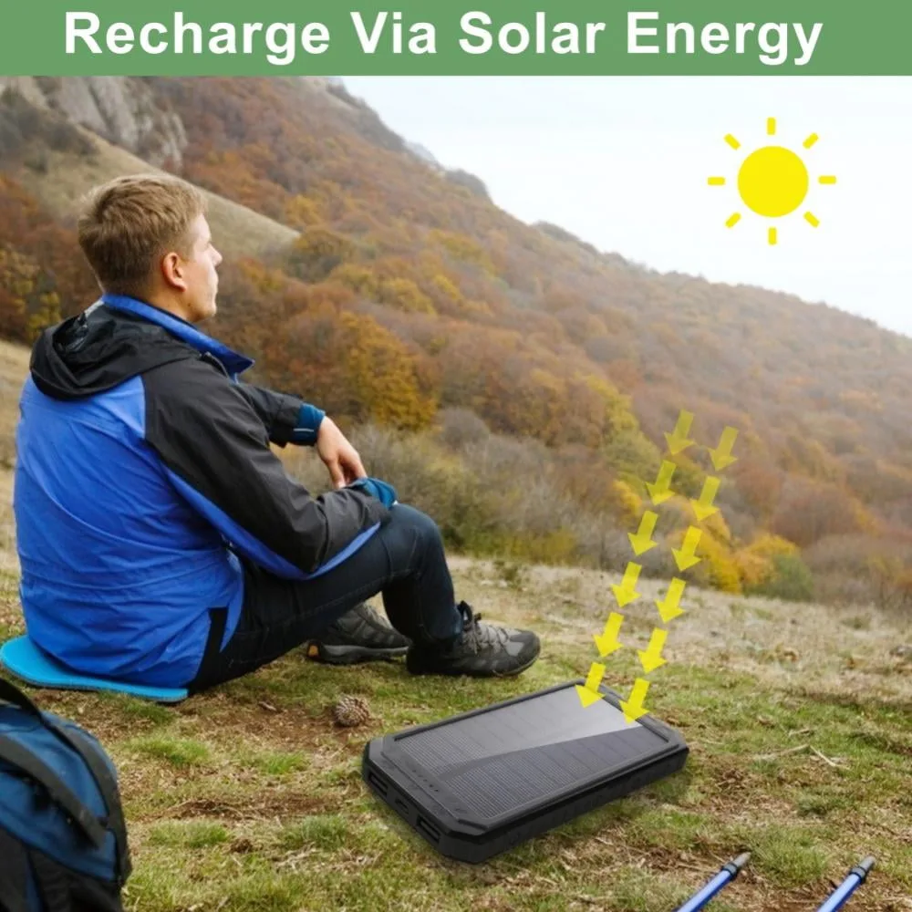 Portable Solar Battery Charger – Power 2 Devices Simultaneously, Waterproof & LED Flashlight – My Smart Life Main Slide 5