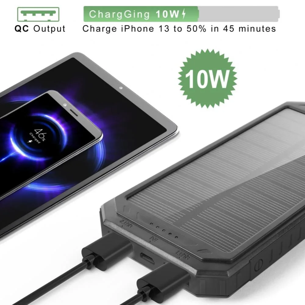 Portable Solar Battery Charger – Power 2 Devices Simultaneously, Waterproof & LED Flashlight – My Smart Life Main Slide 8