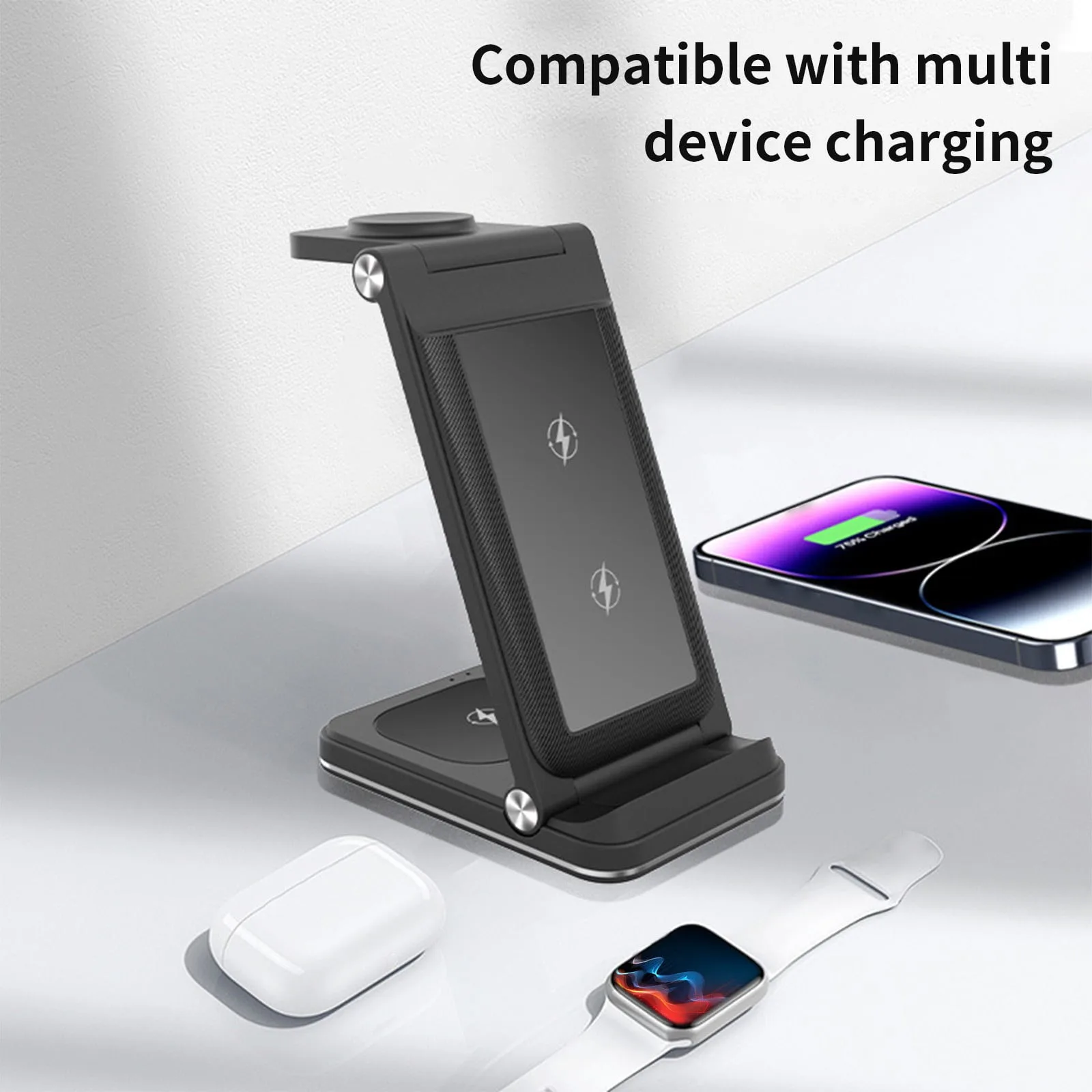 Three in One Wireless Charger 15W Fast Charging – Efficient and Metal Detection – My Smart Life Main Slide 2