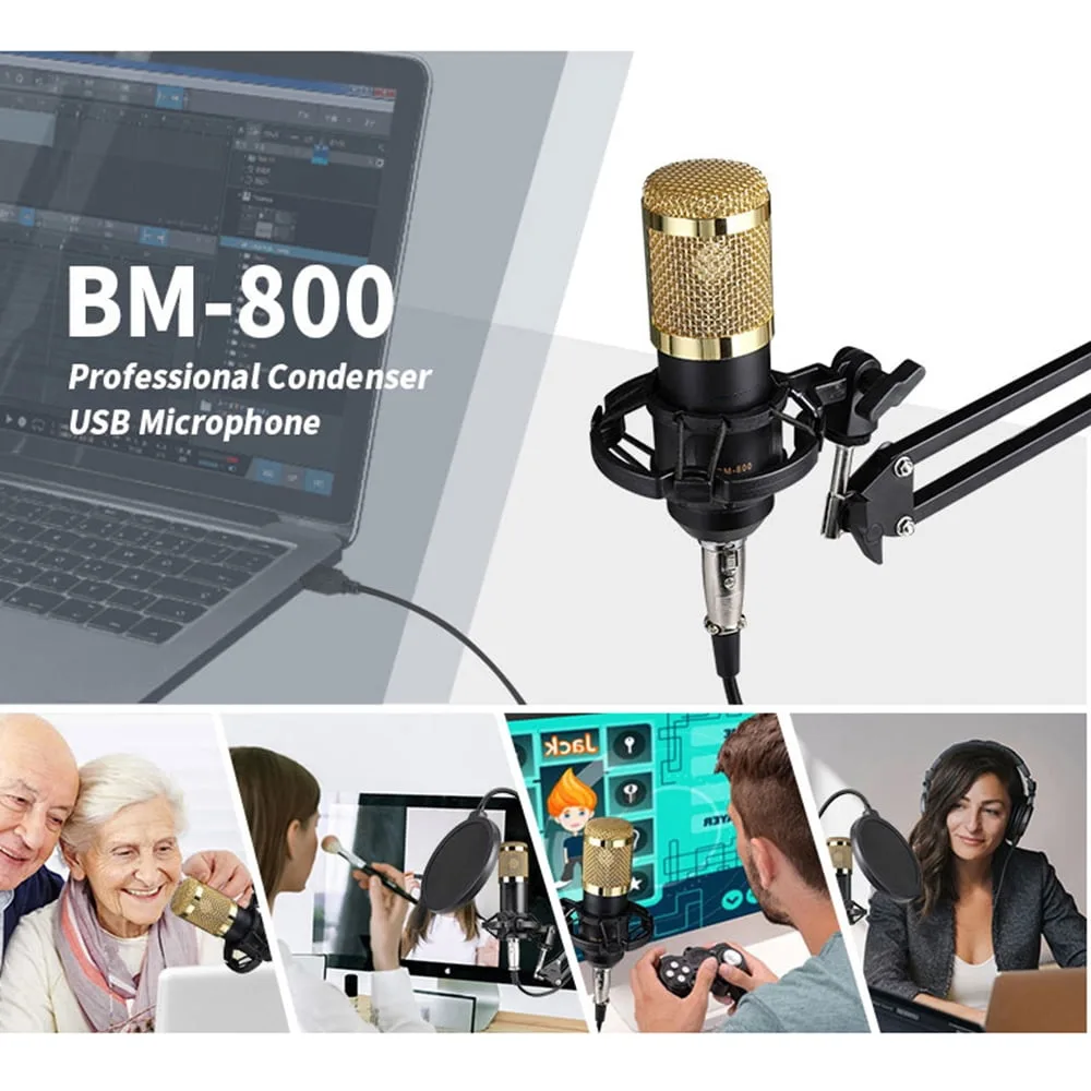 Professional USB Condenser Microphone with Shock Mount and Pop Filter – My Smart Life Main Slide 3