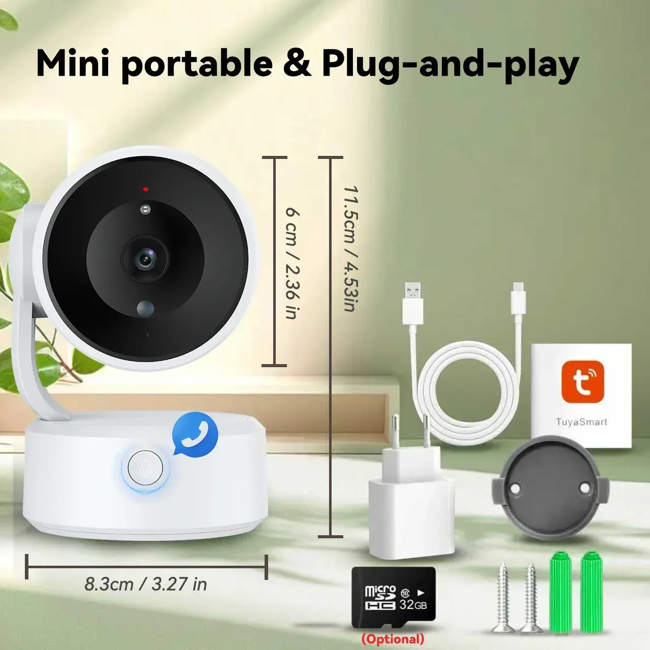 PEGATAH 5MP PTZ WiFi Baby Monitor | One-Touch Call Auto Tracking Color Night Main Slide 7