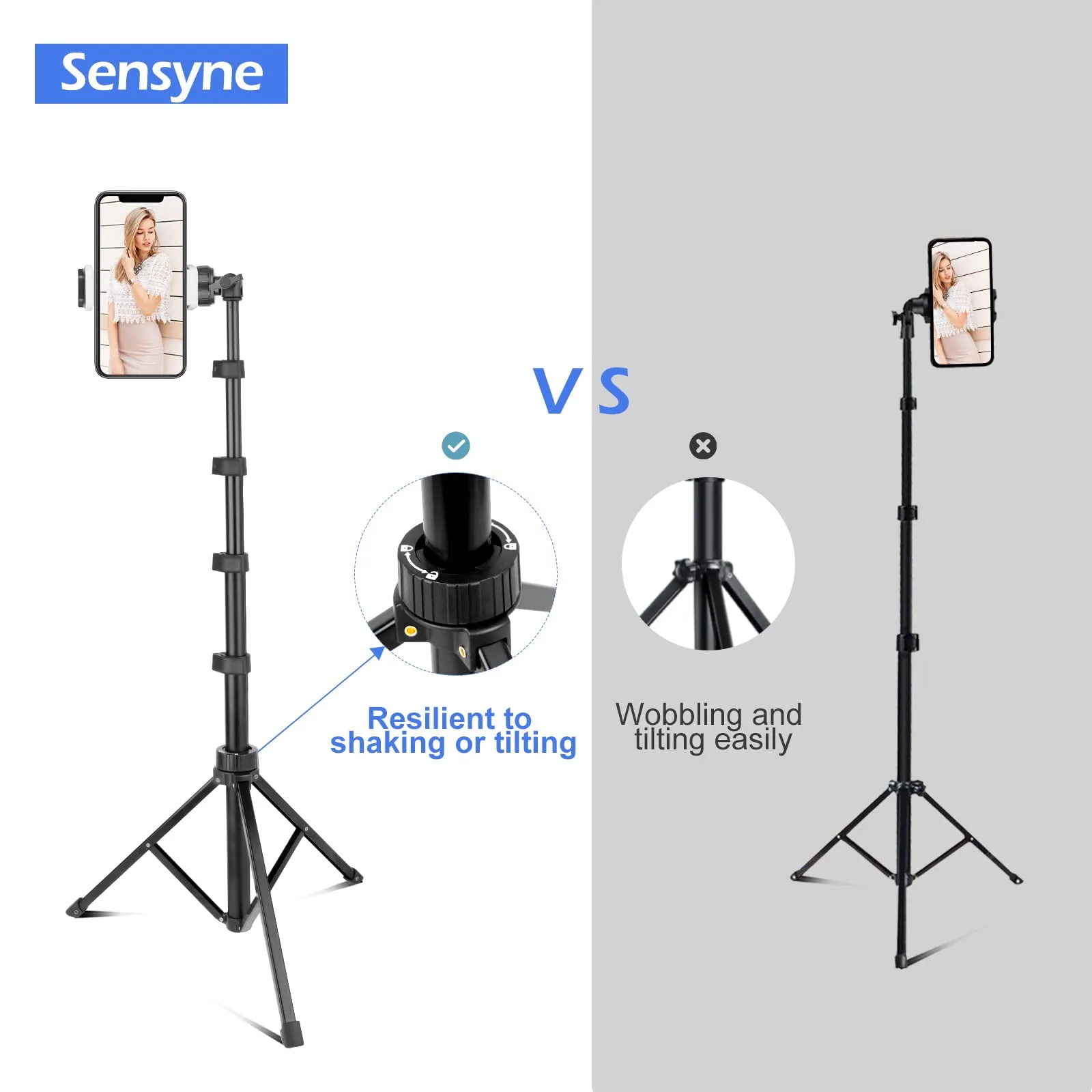 Cell Phone Tripod 62" - Stable Stand for Live Streaming and Vlogging – My Smart Life Main Slide 6